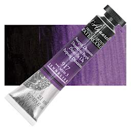Sennelier French Artists' Watercolor - Dioxazine Purple, 21 ml, Tube and swatch