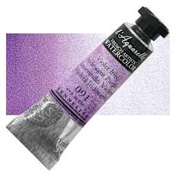 Sennelier French Artists' Watercolor - Iridescent Purple, 10 ml Tube and Swatch