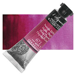 Sennelier French Artists' Watercolor - Helios Purple, 10 ml, Tube and swatch
