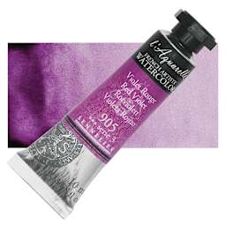 Sennelier French Artists' Watercolor - Red Violet, 10 ml Tube and swatch