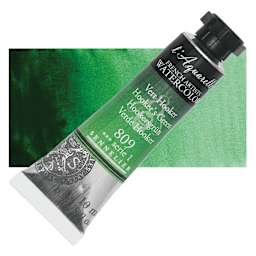 Sennelier French Artists' Watercolor - Hooker's Green, 10 ml, Tube and swatch