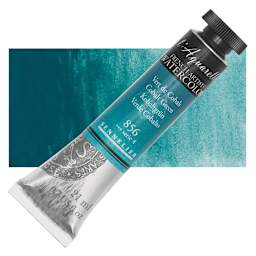 Sennelier French Artists' Watercolor - Cobalt Green, 21 ml, Tube and swatch