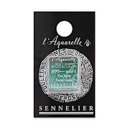 Sennelier French Artists' Watercolor - Forest Green, Half Pan