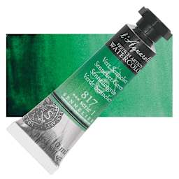 Sennelier French Artists' Watercolor - Sennelier Green, 10 ml, Tube and swatch