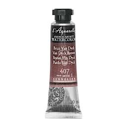 Sennelier French Artists' Watercolor - Van Dyck Brown, 10 ml Tube