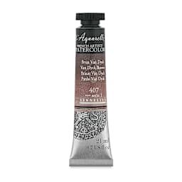 Sennelier French Artists' Watercolor - Van Dyck Brown, 21 ml Tube