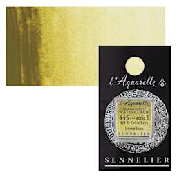 Sennelier French Artists' Watercolor - Brown Pink, Half Pan and swatch