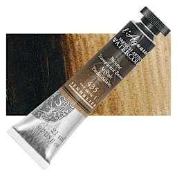 Sennelier French Artists' Watercolor - Transparent Brown, 21 ml Tube and swatch