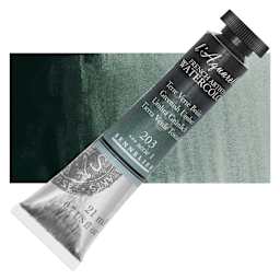 Sennelier French Artists' Watercolor - Greenish Umber, 21 ml, Tube and swatch