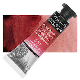 Sennelier French Artists' Watercolor - Perylen Brown, 10 ml, Tube and swatch