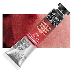 Sennelier French Artists' Watercolor - Perylen Brown, 21 ml, Tube and swatch