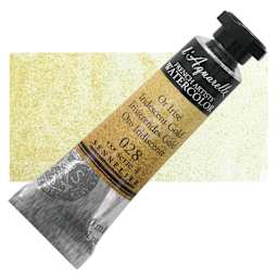 Sennelier French Artists' Watercolor - Iridescent Gold, 10 ml Tube and swatch