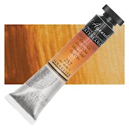 Sennelier French Artists' Watercolor - Gold Ochre, 21 ml, Tube and swatch