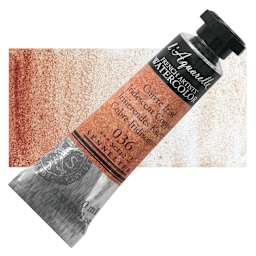 Sennelier French Artists' Watercolor - Iridescent Copper, 10 ml Tube and swatch