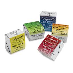 Sennelier French Artists' Watercolor Half Pans and Sets