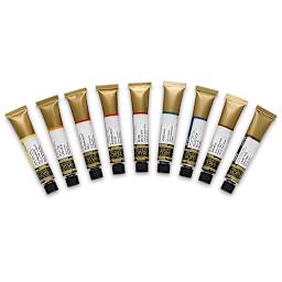 Mijello Mission Gold Watercolors - Introductory Set, Set of 9 colors, 7 ml tubes, contents