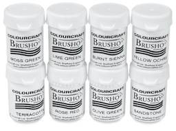 Brusho Crystal Colours -  Components of Assorted Set of 8 shown