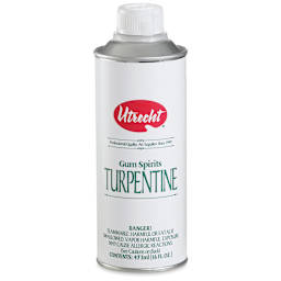Utrecht Gum Spirits Turpentine - Front view of 16 oz can