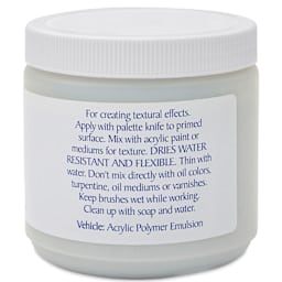 Utrecht Pumice Stone Gel Medium - Pint Jar, features