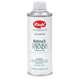 Utrecht Oil Varnishes - Front of 16 oz Retouch Varnish can shown