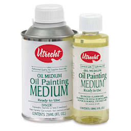 Utrecht Classic Oil Painting Medium - Front view of both sizes of Medium available