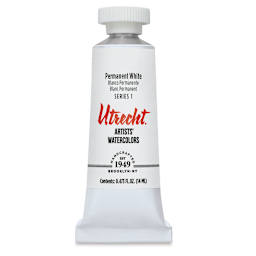 Utrecht Artists' Watercolor Paint - Permanent White, 14 ml, Tube (Front)
