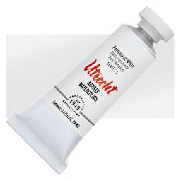 Utrecht Artists' Watercolor Paint - Permanent White, 14 ml tube and swatch