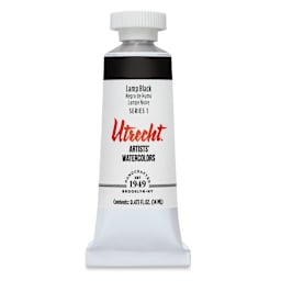 Utrecht Artists' Watercolor Paint - Lamp Black, 14 ml, Tube (Front)