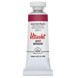 Utrecht Artists' Watercolor Paint - Quinacridone Magenta, 14 ml, Tube (Front)