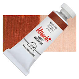 Utrecht Artists' Watercolor Paint - Venetian Red, 14 ml tube and swatch