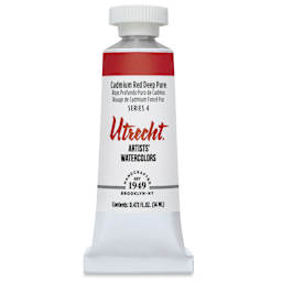 Utrecht Artists' Watercolor Paint - Cadmium Red Deep, 14 ml, Tube (Front)