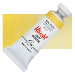 Utrecht Artists' Watercolor Paint - Naples Yellow Hue, 14 ml tube and swatch