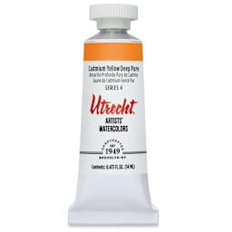 Utrecht Artists' Watercolor Paint - Cadmium Yellow Deep, 14 ml, Tube (Front)