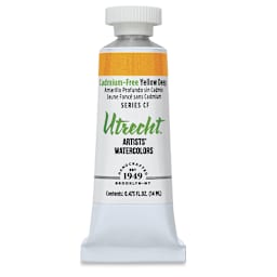 Utrecht Artists' Watercolor Paint - Cadmium-Free Yellow Deep, 14 ml, Tube (Front)