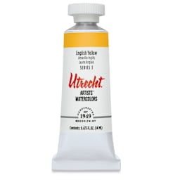 Utrecht Artists' Watercolor Paint - English Yellow, 14 ml, Tube (Front)