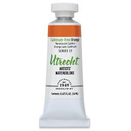 Utrecht Artists' Watercolor Paint - Cadmium-Free Orange, 14 ml, Tube (Front)