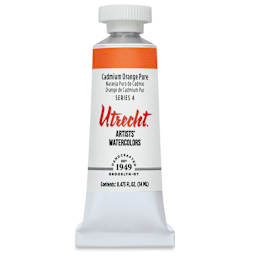 Utrecht Artists' Watercolor Paint - Cadmium Orange, 14 ml, Tube (Front)