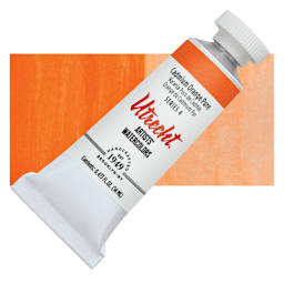 Utrecht Artists' Watercolor Paint - Cadmium Orange, 14 ml tube and swatch