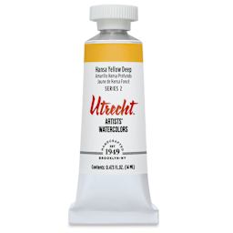 Utrecht Artists' Watercolor Paint - Hansa Yellow Deep, 14 ml, Tube (Front)