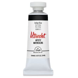 Utrecht Artists' Watercolor Paint - Indigo Blue, 14 ml, Tube (Front)