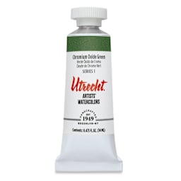 Utrecht Artists' Watercolor Paint - Chromium Oxide Green, 14 ml, Tube (Front)