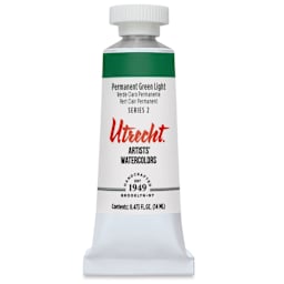 Utrecht Artists' Watercolor Paint - Permanent Green Light, 14 ml, Tube (Front)