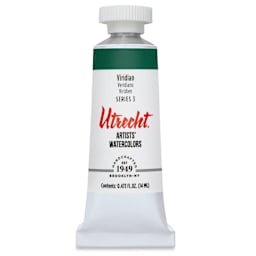 Utrecht Artists' Watercolor Paint - Viridian, 14 ml, Tube (Front)