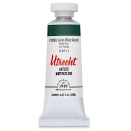 Utrecht Artists' Watercolor Paint - Phthalo Green, 14 ml, Tube (Front)