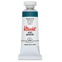 Utrecht Artists' Watercolor Paint - Turquoise Green, 14 ml, Tube (Front)