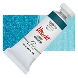 Utrecht Artists' Watercolor Paint - Turquoise Green, 14 ml tube and swatch
