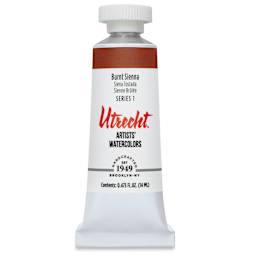Utrecht Artists' Watercolor Paint - Burnt Sienna, 14 ml, Tube (Front)