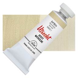 Utrecht Artists' Watercolor Paint - Buff White, 14 ml tube and swatch