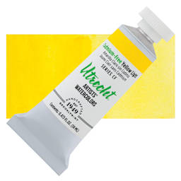 Utrecht Artists' Watercolor Paint - Cadmium-Free Yellow Light, 14 ml Tube and swatch
