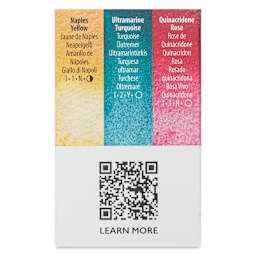 Daniel Smith Extra Fine Watercolor - Set of 3, Summer Set, 5 ml Tubes back of package